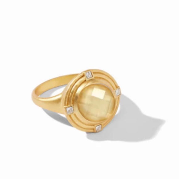 Julie Vos Jewelry - JULIE VOS® Gold Regal Quatrefoil Astor Ring Iridescent CHAMPAGNE